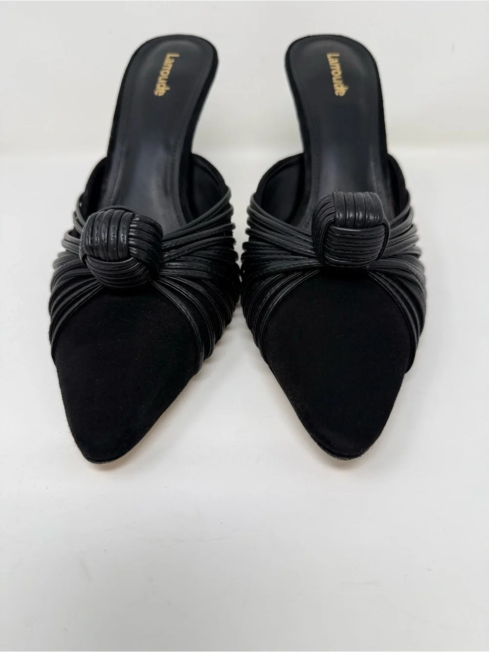 New Larroude Valerie Stiletto Pump Black Sz 10